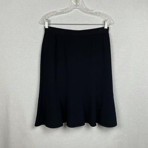 ST. JOHN SANTANA KNIT FLARE SKIRT BLACK Sz 10